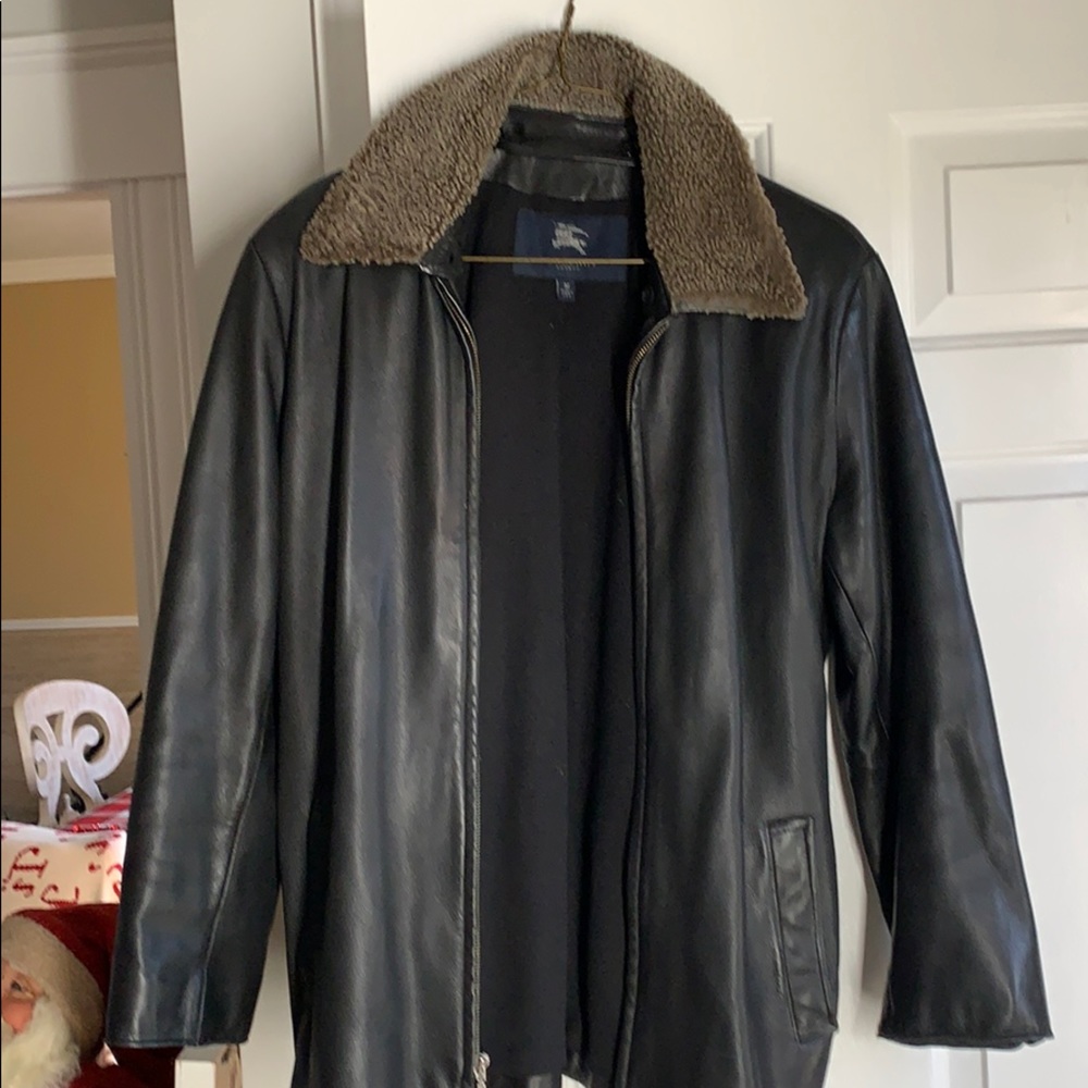 Burberry leather jacket